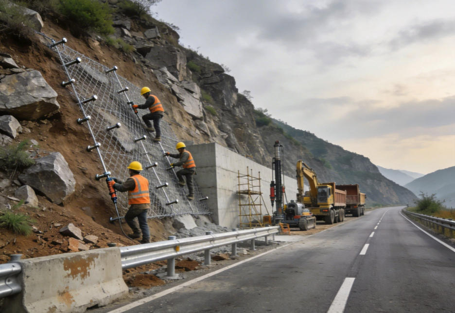 港口镇公路道路护坡